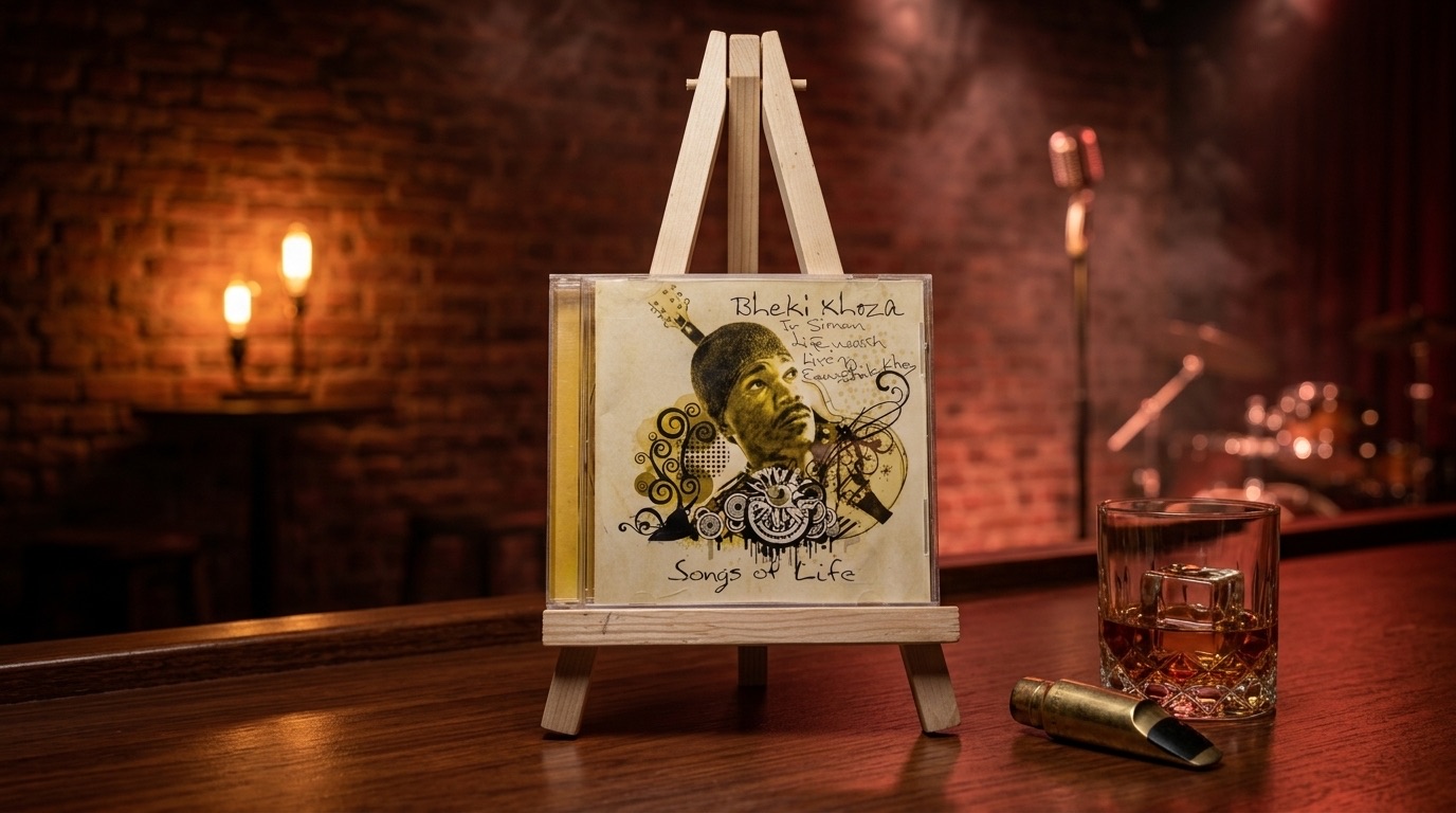Bheki Khoza Songs of Life digipack in an intimate jazz club setting