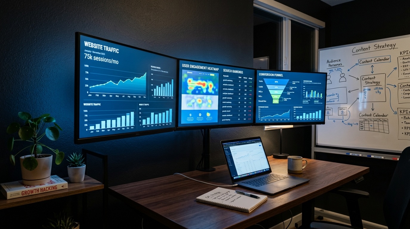SEO and marketing analytics workspace