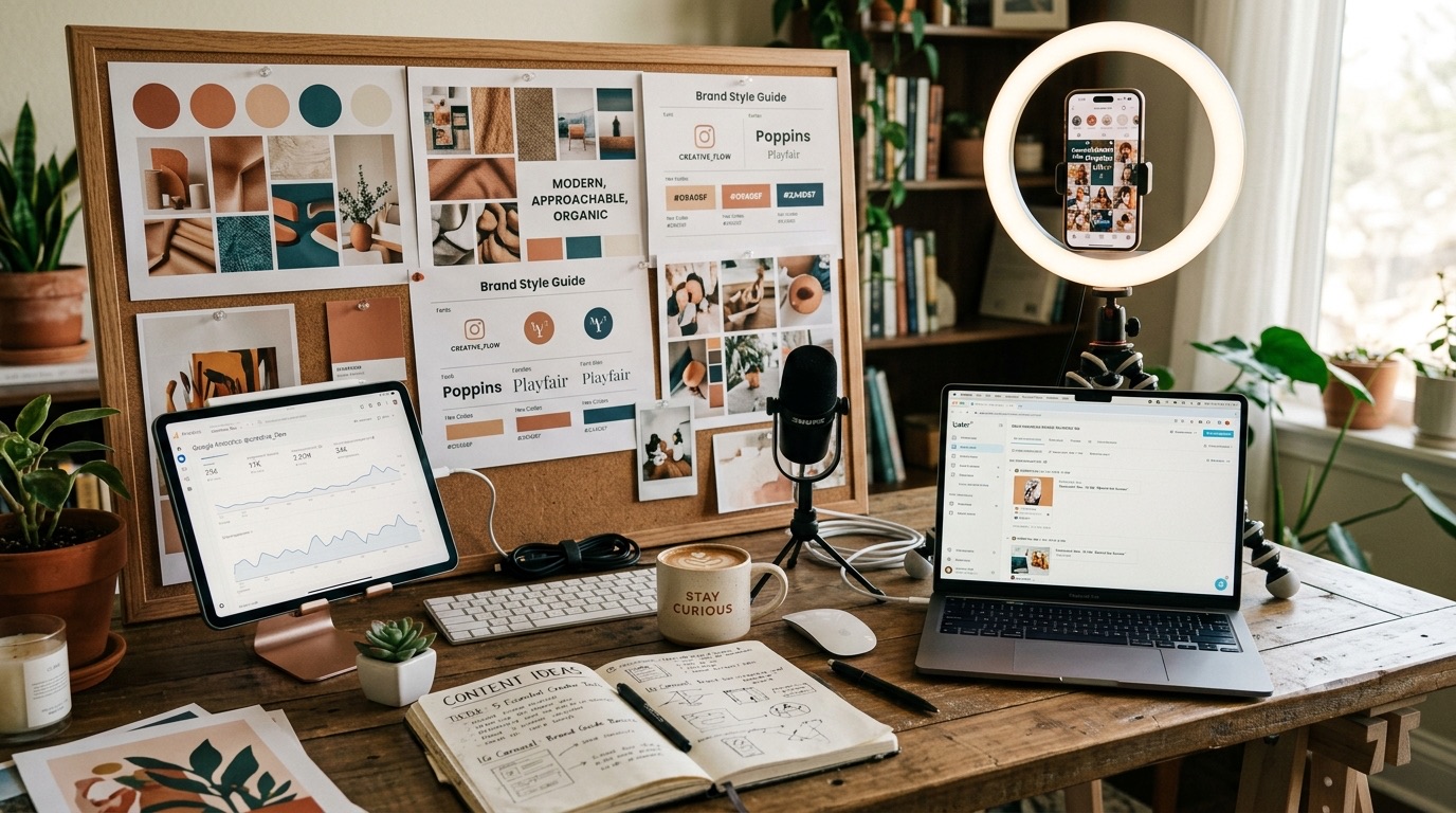 Social media management workspace