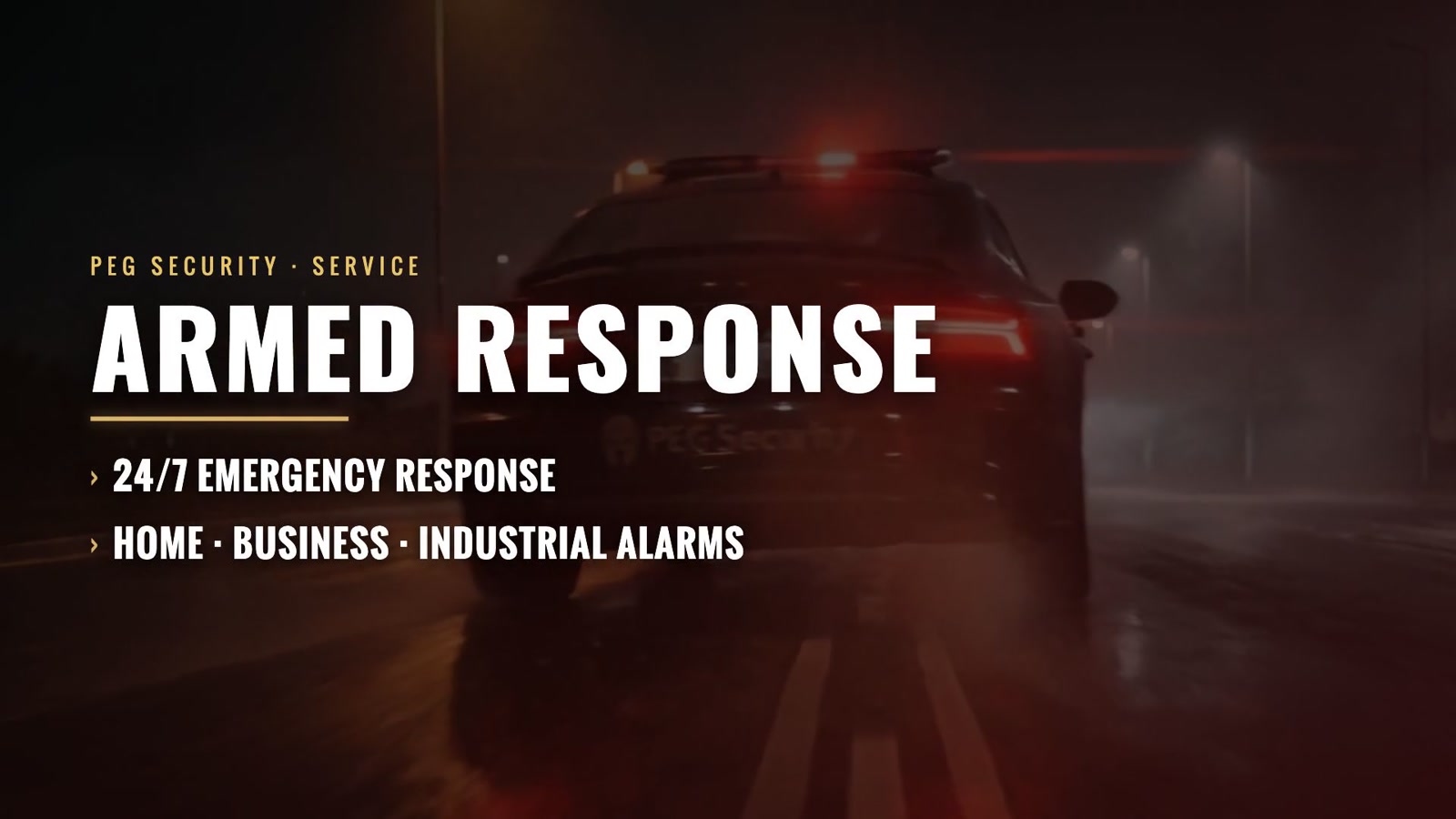 Kinetic typography services showcase - gold headline over moving footage